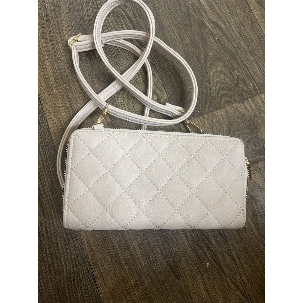 MONTANA WEST Western Leather Crossbody Quilted Handbag Beige Off-White - Picture 6 of 13